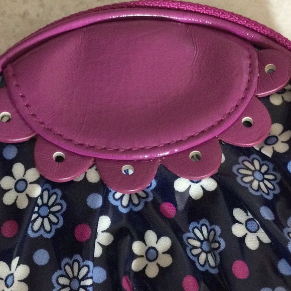 Vera Bradley Frill Floral Coin Purse - Purple and Blue - Picture 6 of 8